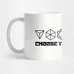 Choose Your Weapon RPG Dice Mug